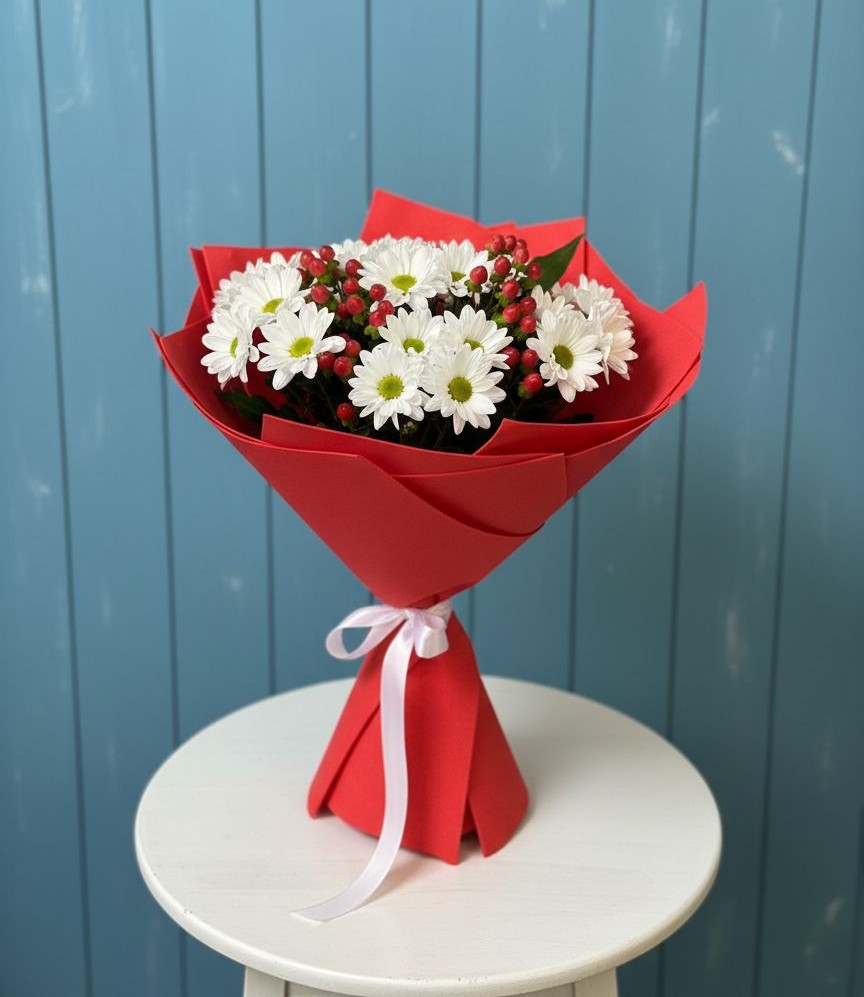 Букет цветов из: Хризантемы в Новый Городок