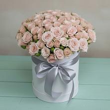 Цветочная композиция из Розы в шляпной коробке #REPLACE_PRED# Новый Городок