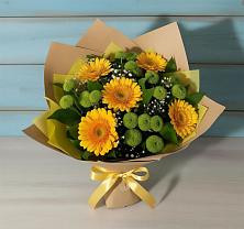 Букет цветов из:  Герберы и Хризантемы #REPLACE_PRED# Новый Городок