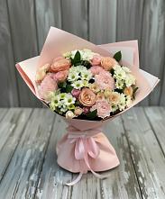 Букет цветов из:  Гвоздики, Розы и Хризантемы в Новый Городок