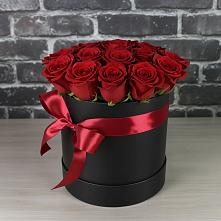 Цветочная композиция из Розы в шляпной коробке в Новый Городок