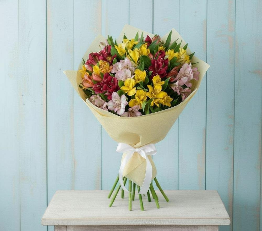 Букет цветов из: Альстромерии в Новый Городок