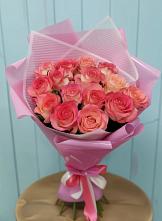 Букет 15 Розовых роз Равель в Новый Городок
