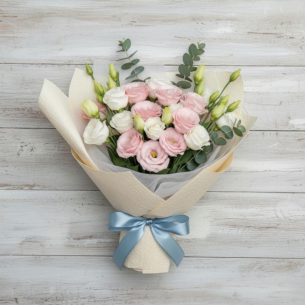 Букет цветов из: Лизиантусы в Новый Городок